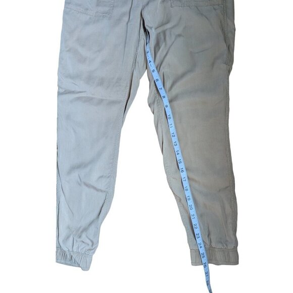 Garage Beige Pants with Cuffed Bottom, Waist Tie Adjustment, Women Size S - Picture 5 of 5